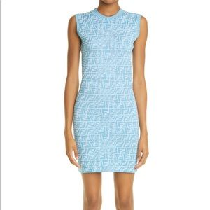 FENDI
X Sarah Coleman Ff Vertigo Jacquard Knit Sleeveless Sheath